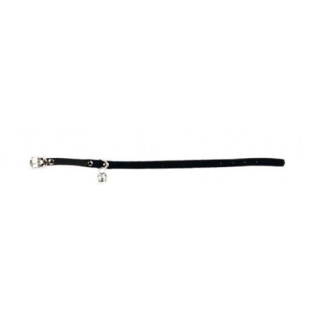 Beeztees Ipts kattenbandje suede - Zwart - 27 cm