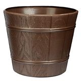 Houtlook Pot de fleurs avec soucoupe - Ø 42 cm - Pot de plantes résistant aux intempéries pour intérieur et extérieur