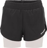 Hummel Hmlmt Track 2-in-1-short dames sportshort zwart XS