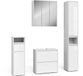 Vicco Set de salle de bain Majest, Blanc Laqué Brillant, 4 pièces
