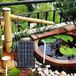 Wan GmbH Fontaine en bambou - Ornement d'eau zen - Décoration de jardin - Solaire - Fait main - Naturel