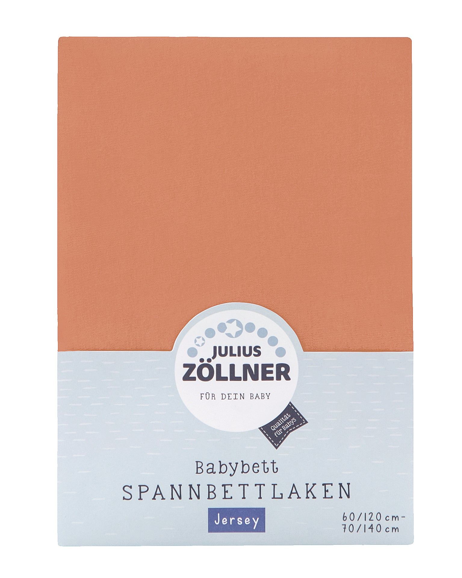 Julius Zöllner Jersey Fitted Sheet - 70 x 140 cm - Terracotta - Cotton