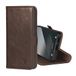 TORRO Beschermhoes compatibel met Samsung Galaxy S25 5G 2025, beschermhoes van echt leer, met standaard en kaarthouder, donkerbruin