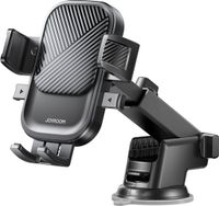 Joyroom Support de téléphone Ventouse - Pour pare-brise, tableau de bord - Support de téléphone portable de voiture - Accessoires - Support de téléphone de voiture - Noir