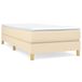 vidaXL Boxspringbedframe, crème, 80x200 cm, gestoffeerd