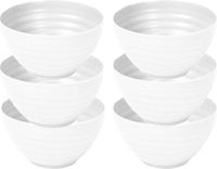 Plasticforte Schaaltjes - 6x - wit - kunststof - 15 x 8 cm - kommen