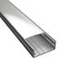 ledomec 2 m aluminium profiel strip voor LED strips WIDE-20 in zilver geanodiseerd extra brede constructie inclusief afdekking mat