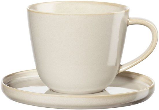 ASA Selection Coppa koffiekopje met schotel, porselein, Tofu, 250 ml