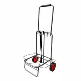 Merkloos Relaxdays Transportwagen - draagvermogen 35 kg - grijs-rood