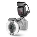 Neewer RF1-C Marco Ring Flash compatibel met Canon, 76W GN15 5600K E-TTL, 1-1/128 uitgang, voor/achter gordijnsynchronisatie, kleurgels, macro lensadapterringen