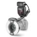 Neewer RF1-C Marco Ring Flash compatibel met Canon, 76W GN15 5600K E-TTL, 1-1/128 uitgang, voor/achter gordijnsynchronisatie, kleurgels, macro lensadapterringen