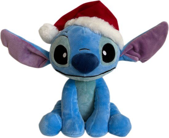 4KidsOnly Simba Toys Disney Stitch Santa Hat Plush Toy - 25cm