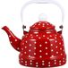 OEM Emaille theeketel, 17 liter, rood, gestructureerd oppervlak, met filter, geschikt voor op het fornuis