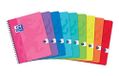 Oxford Color Life notitieboeken, 17 x 22 cm, grote ruiten, 100 pagina's, omslag, kaarten, verschillende kleuren, 60 stuks