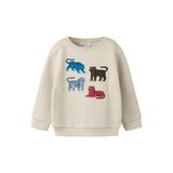 NAME IT MINI sweater met print - ecru