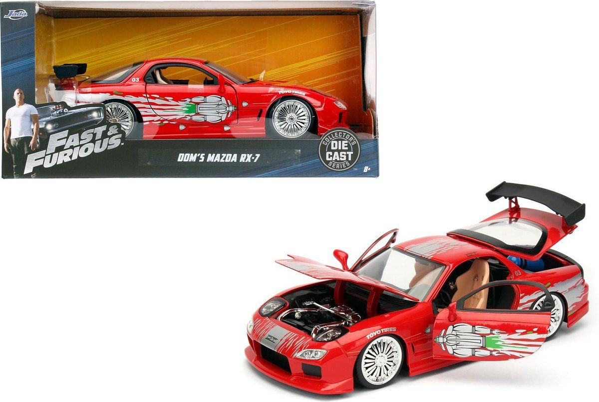 JADA Fast & Furious 1993 Mazda RX-7 1:24 - Rood