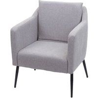 HWC Lounge fauteuil HWC-H93a, stof/textiel lichtgrijs