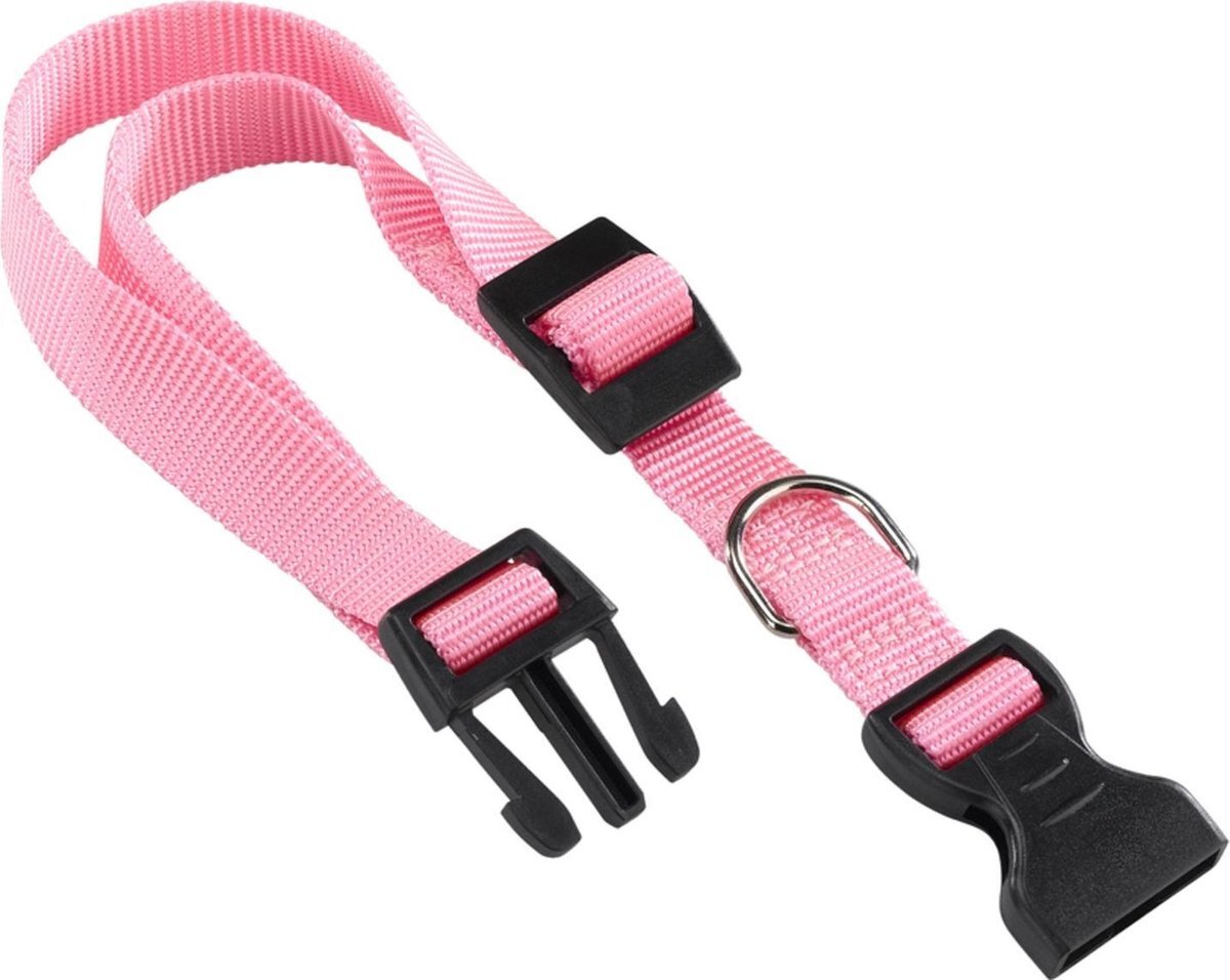 Adori Klikhalsband Nylon Roze - Hondenhalsband - 23-33x1.0 cm roze