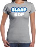 Bellatio Decorations Verkleed T-shirt voor dames - slaapkop - grijs - L