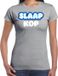 Bellatio Decorations Verkleed T-shirt voor dames - slaapkop - grijs - L
