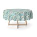 MARTINA HOME tafelkleed geharst Olena blauw 140 rond