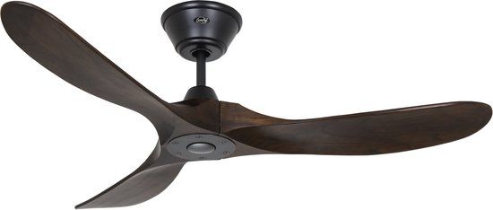 Casafan Eco Genuino 122 MS-NB Plafondventilator Zwart met notenkleur vleugels 122 cm
