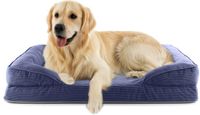 Lumaland Orthopedisch hondenbed van corduroy | Ergonomische hondensofa 110 x 75 cm | Blauw | Polyester, Kunstvezel, Schuim | L | Afneembare hoes: Ja | Rechthoek | Product lengte: 110 cm | Product breedte: 75 cm | Fabrikant: DS Produkte GmbH | Grote hondenrassen (30-80 kg) | Orthopedisch: Ja | Type dieren: Hond | Wasvoorschrift: Machinewas | Waterafstotend: Ja