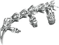 etNox hard and heavy etNox Backbone Dames Ring - zilverkleurig - XL