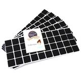Adsamm® | 200 viltglijders, 25 x 25 mm, zwart, vierkant, 3,5 mm dik, van hoogwaardig, zelfklevend vilt