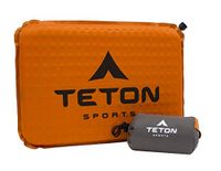 TETON Sports Campingzitkussen, stadionstoel, bureaustoel, auto-pad, opblaasbaar, oranje, 43,2 x 30,5 x 3,8 cm