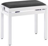 Stagg PB39 WHM VBK - Pianobank, wit mat, zwarte fluwelen zitting