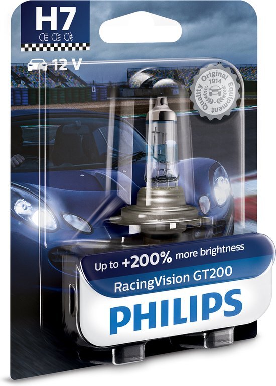 Philips reservelamp auto H7 Racing Vision 55W 12V transparant