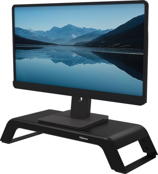 Fellowes Hana LT Monitor Stand - Black - Ergonomic - Up to 22.6 kg - 3 Heights