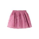NAME IT MINI jupe patineuse courte en tulle avec cœurs - rose