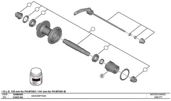Shimano FH-MT410 Freehub Body Zilver