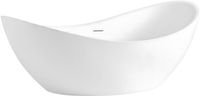REA Vrijstaand Bad Maris 180 Witte stopkap - 179,5 x 89,5 x 73,5 cm