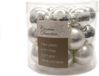 Decoris Season Decorations Decoris Kerstbal Glas Glans-Mat Zilver dia3.5cm
