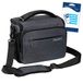 PEDEA DSLR-cameratas "Noble" met displaybeschermfolie voor Fujifilm XF10 / Sony Alpha 5000 / Canon EOS 5D Mark IV 6D 600D 700D / Nikon D5000 D5100 D7200 / Panasonic Lumix DMC G5 GF7, maat XL grijs