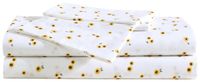 Parure de lit percale de coton jaune tournesol complète