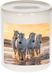 Bellatio Decorations Shoppartners Bv Dieren wit paard foto spaarpot 9 cm jongens en meisjes - Cadeau spaarpotten paarden liefhebber