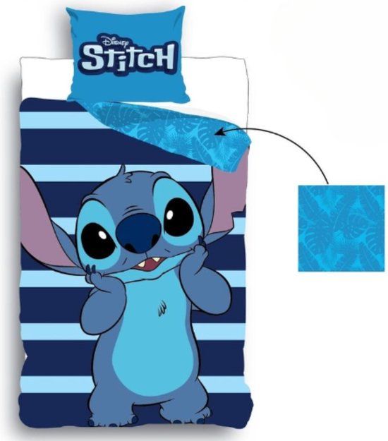 4KidsOnly Lilo & Stitch Dekbedovertrek - 135 x 200 CM - Multi Colour - Kinderen