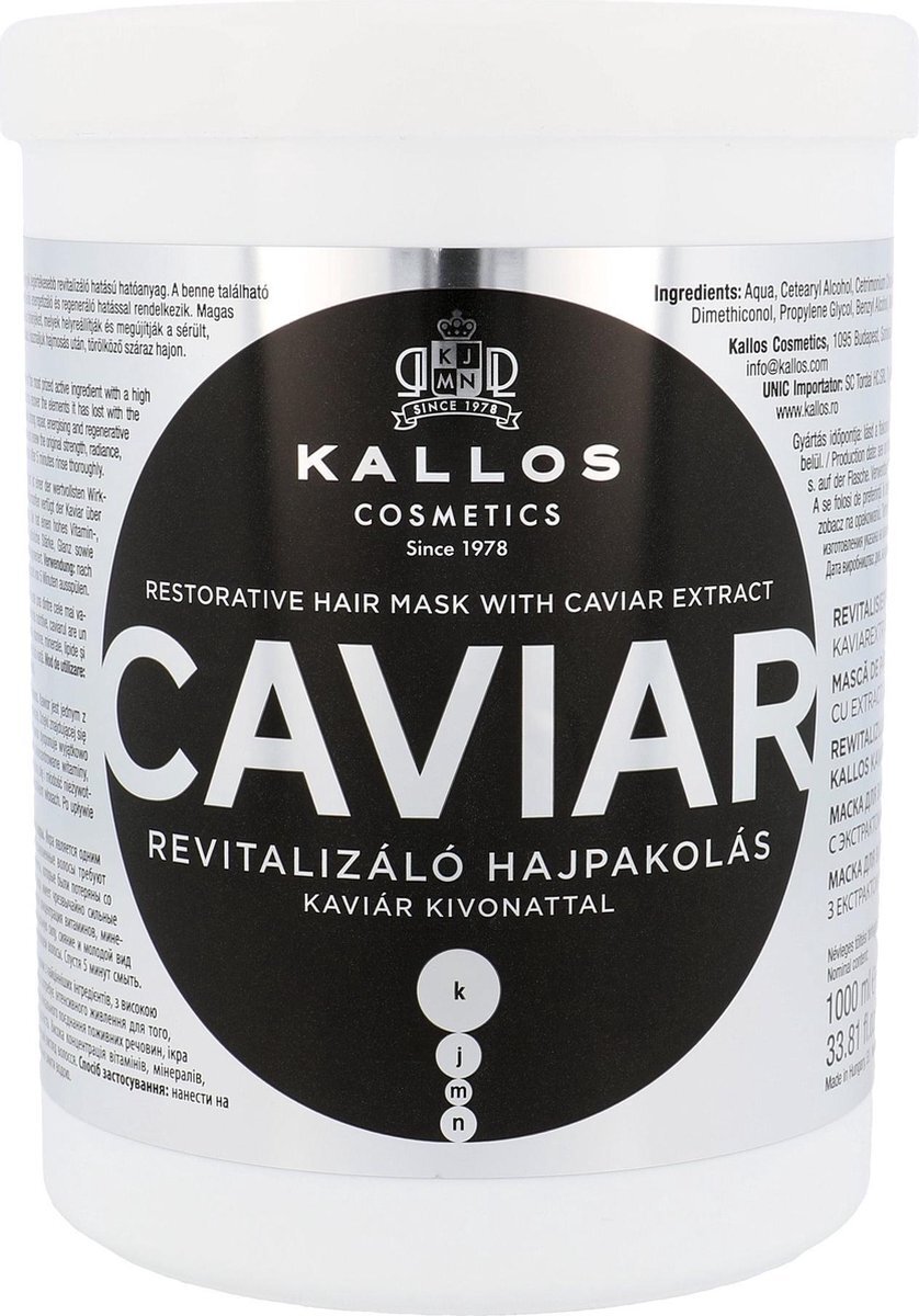 Kallos KJMN Kaviar Revitaliserende haarkuur met kaviaarextract, 1000 ml