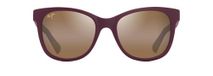 Maui Jim Kiopaa Lunettes de Soleil Femme Rouge Rondes Marron 54mm Polarisé
