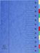 Exacompta 6x Sorteermap Harmonika met uitrekbare rug en elastosluiting - 12 indelingen - Blauw - 5112E