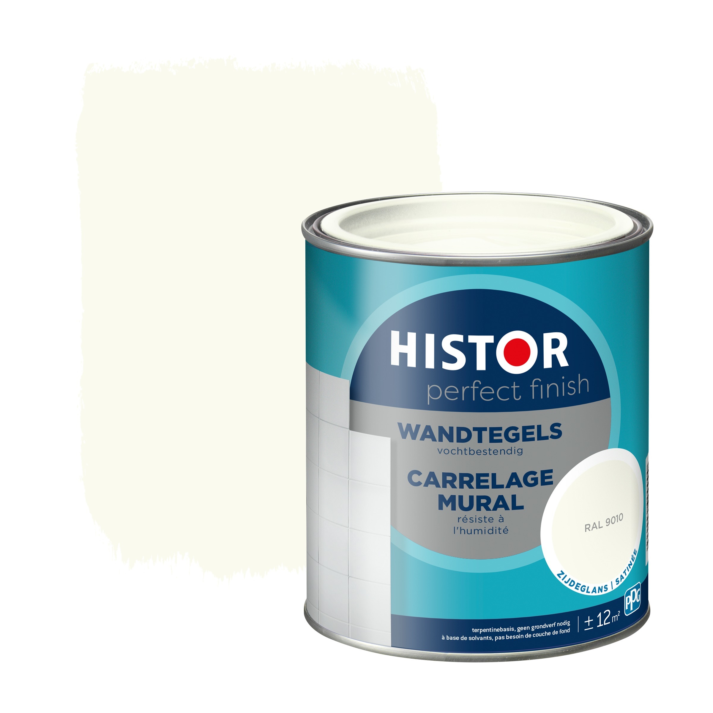 Histor Perfect Finish wandtegels RAL 9010 zijdeglans 750 ml