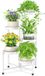 Ibenzoa® Support de plantes métallique peu encombrant avec un design élégant pour une utilisation intérieure et extérieure