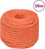 vidaXL Werktouw 14 mm 50 m polypropeen oranje