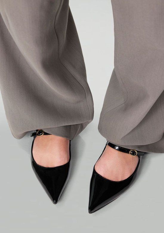 Sacha - Dames - Zwarte lak ballerina's - Maat 40