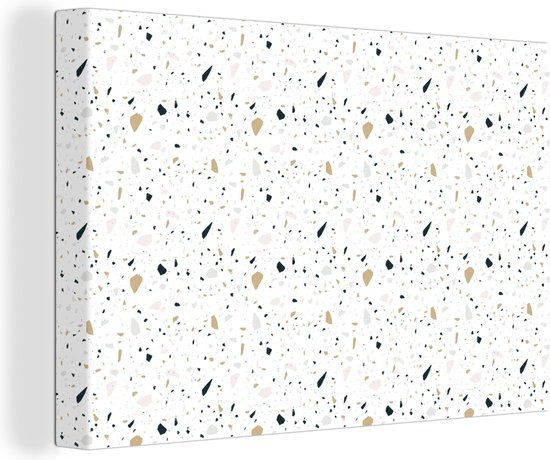 OneMillionCanvasses Canvas schilderij 140x90 cm - Terrazzo patroon - Multicolor - Modern
