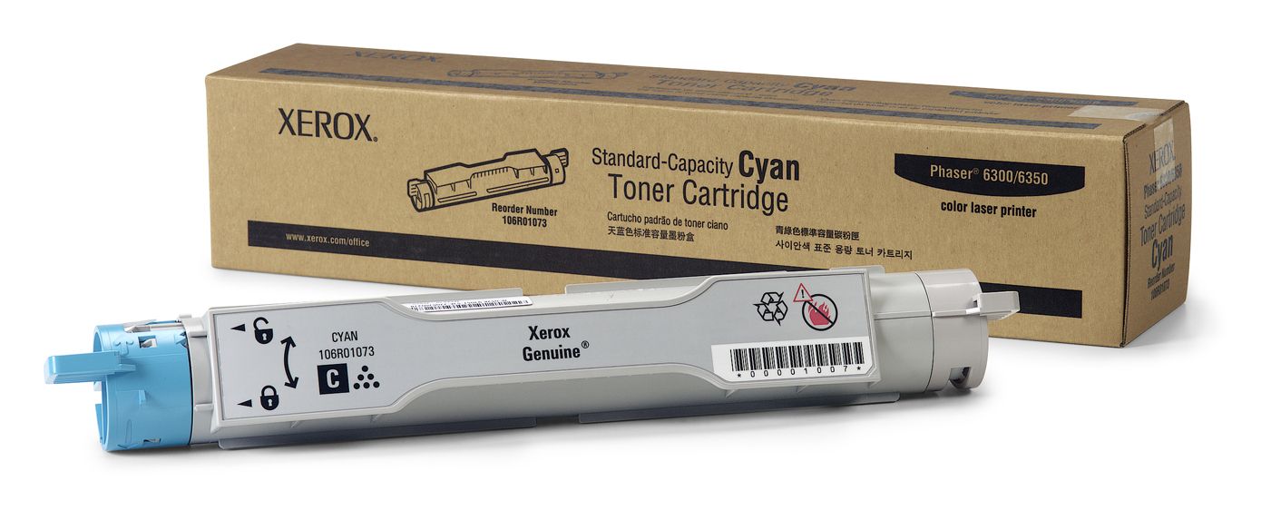 Xerox 106R01073 Standaard capaciteit tonercartridge, cyaan, Phaser 6300/6350